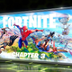 Spider-Man flies through the air in promotional art for Fortnite Chapter 3.